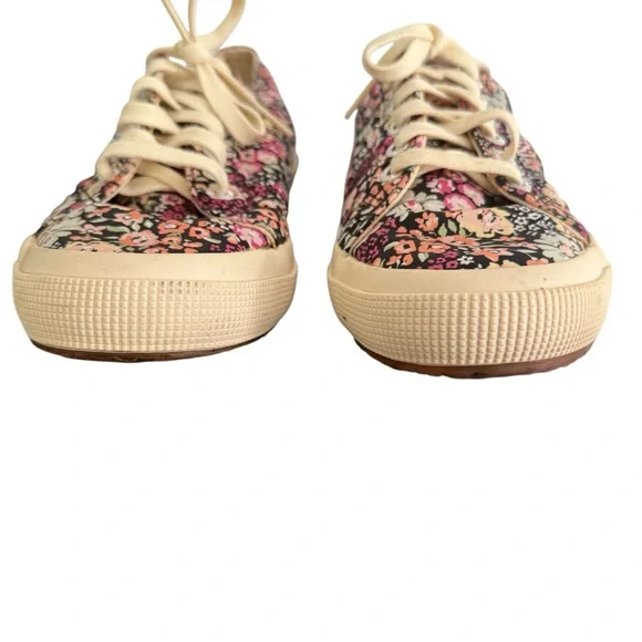 Superga Women’s Size 8 Size 39 Floral Daisy Multicolor Sneakers Casual Lace Up - Picture 9 of 12